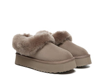 Load image into Gallery viewer, SALE. Fluffy Collar Platform Slippers. FREE Worldwide Shipping.
