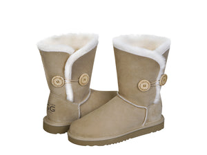 CLASSIC BUTTON SHORT boots. Made in Australia. FREE Worldwide Shipping.