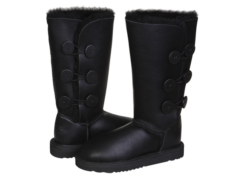 NAPPA BUTTON TALL boots. Made in Australia. FREE Worldwide Shipping.