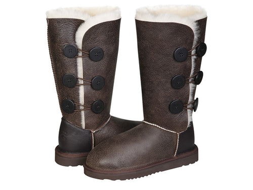 NAPPA BUTTON TALL boots. Made in Australia. FREE Worldwide Shipping.